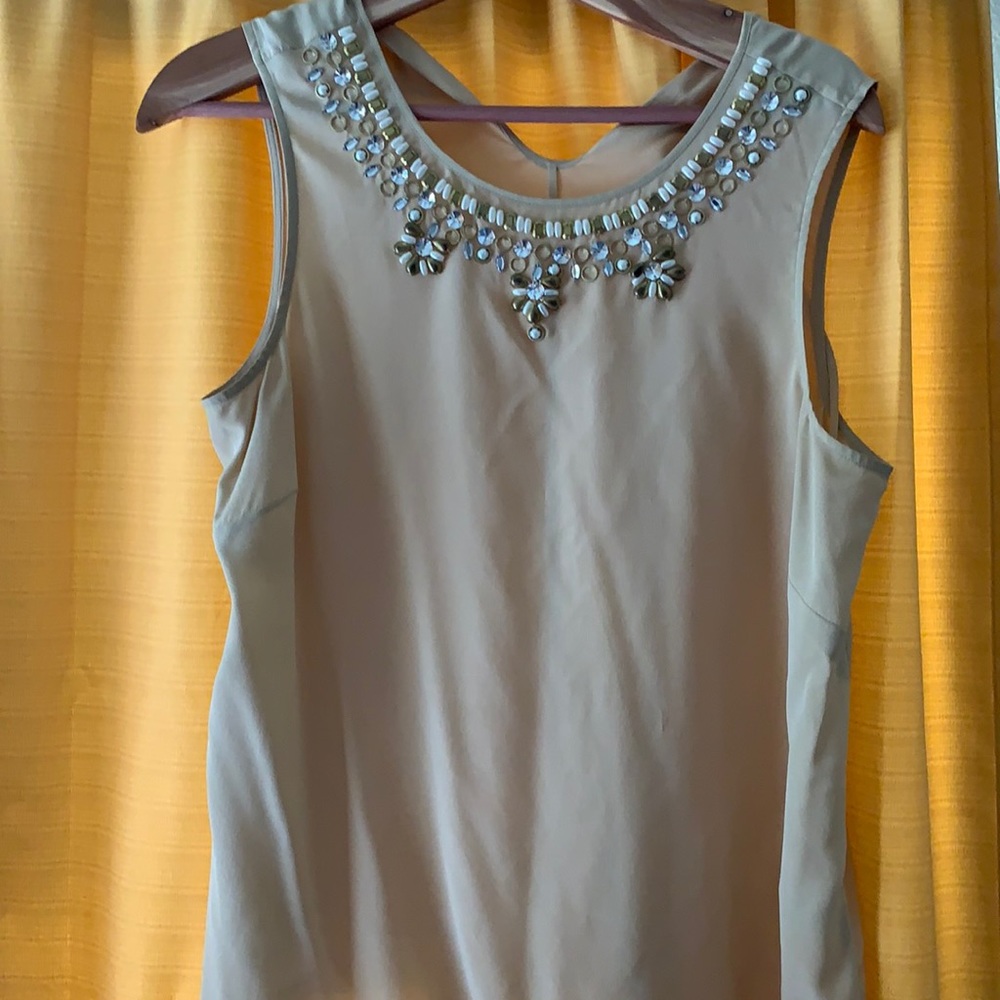 Lilly Pulitzer beaded silk top Large
